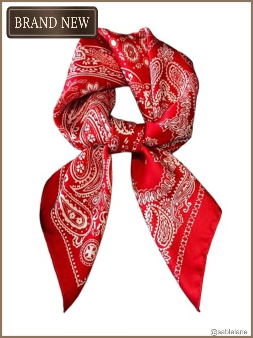Silk Satin Square Scarf Vintage Fashion Head Bandana Neck Scarf for Women